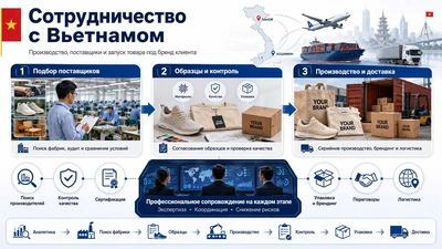 Сотрудничество с Вьетнамом: производство, поставщики и запуск товара под бренд клиента