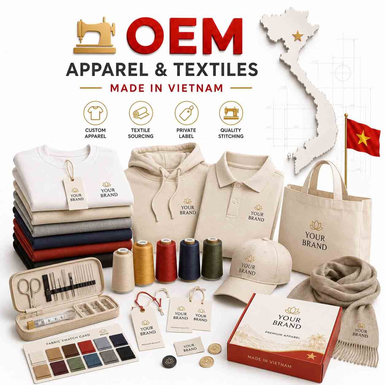Главное фото товара - Подбор фабрики для брендированных бейсболок во Вьетнаме