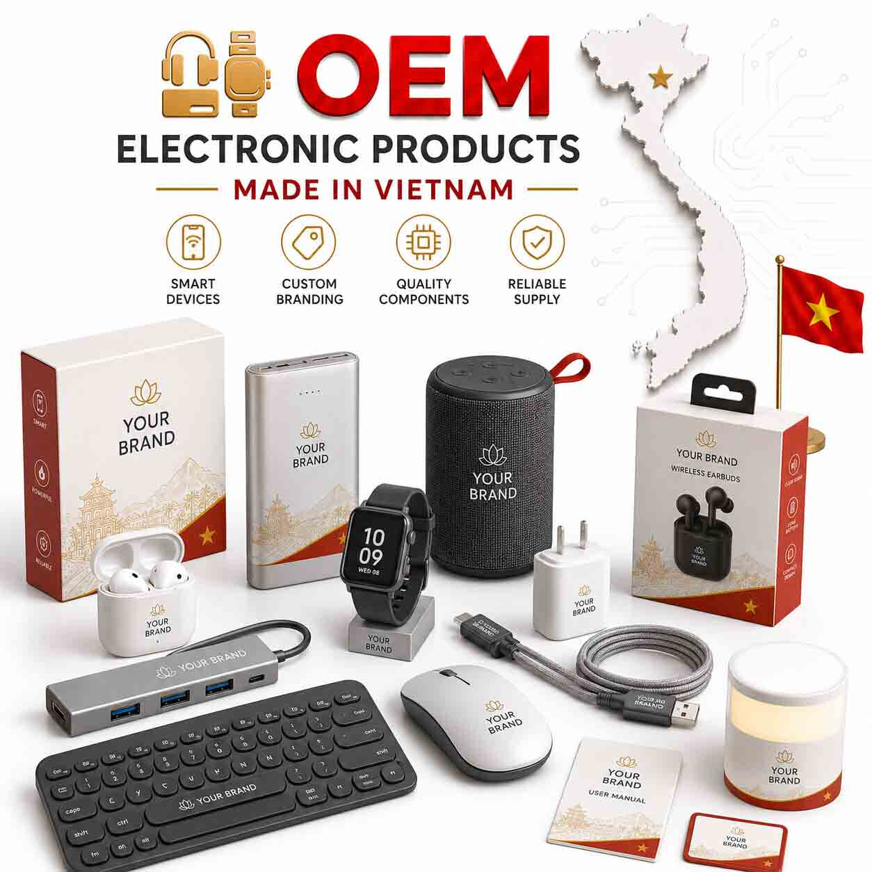 Главное фото товара - OEM-производство кабелей зарядки во Вьетнаме под бренд клиента