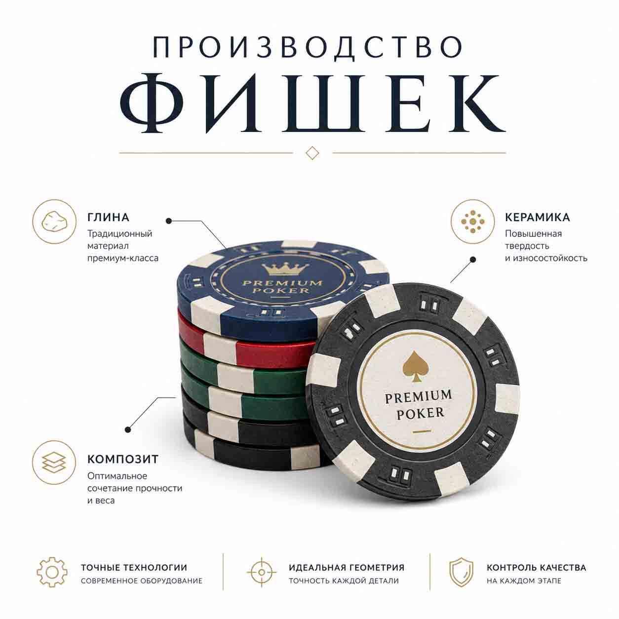 Главное фото товара - Производство фишек нестандартной овальной формы для промо-наборов