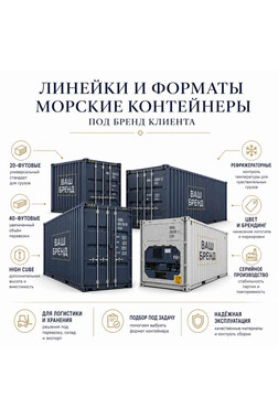 Производство морского контейнера 20 футов High Cube под бренд клиента - Стандартные контейнеры