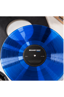 Чистая виниловая пластинка 12″, прозрачная синяя, полупрозрачная цветная, для записи музыки