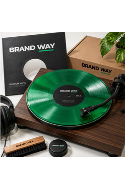 Чистая виниловая пластинка 12″, прозрачная зелёная, полупрозрачная цветная, для записи музыки