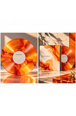 Чистая виниловая пластинка 12″, прозрачная оранжевая, полупрозрачная цветная, для записи музыки