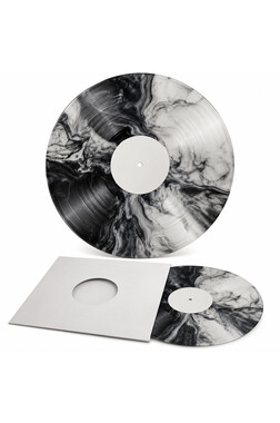 Чистая виниловая пластинка 12″, чёрно-белая, мраморная, для записи музыки