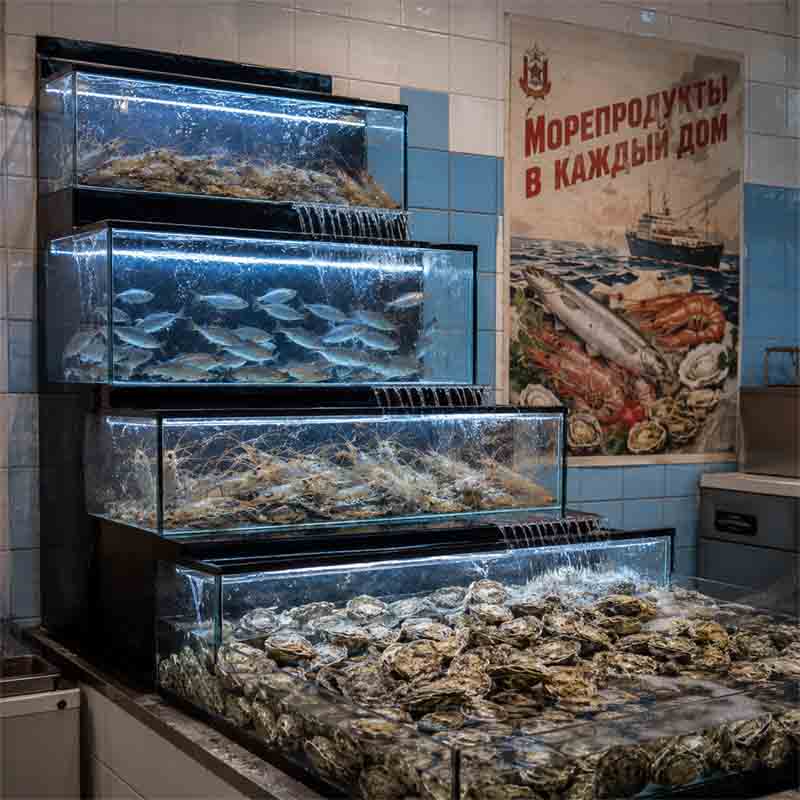 Морские витрины для морепродуктов